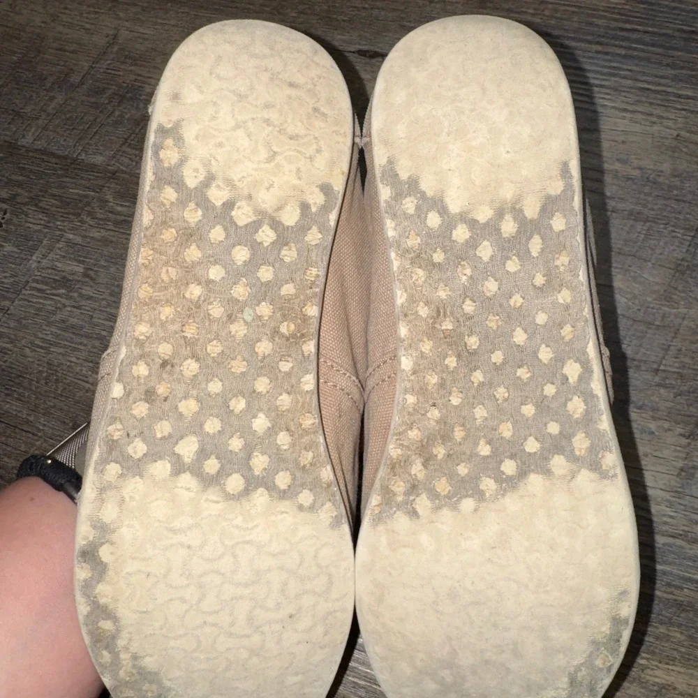 TOMS Womens Alpargata Canvas Slip On Flats Beige Natural Size 7.5